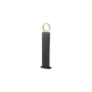 Potelet rectangle ring miidex lighting 12 w diffuseur rond gris ip54  67759