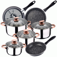 San Ignacio - Batterie de cuisine 16/18/20/24cm Nona en acier inoxydable compatible induction avec jeu de poêles 18/20/24cm K2 Gransasso - multi-mat�
