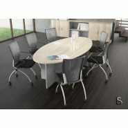 Table de réunion ovale Tono - Mobel Linea. - 250, Chêne moyen_0