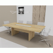 Table de réunion rectangulaire TAK - Mobel Linea. - Oui, 250, Chêne veiné_0