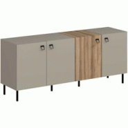 Buffet 4 portes en aggloméré Mila Hanah Home - multicolore 8684283463046 Buffet 4 portes en aggloméré Mila Hanah Home - multicolore 8684283463046