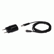 CHAUVIN ARNOUX - Adaptateur 110V-240V 50/60Hz USB femelle type A avec cordon USB type A mâle / USB type microB mâle