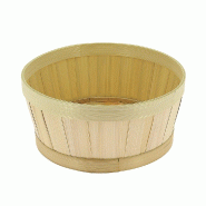 Corbeille bambou ronde naturel Ø22x10 cm - par 20