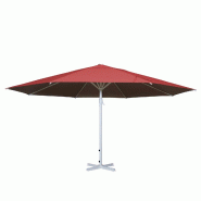 Décoshop26 - Parasol pour restauration Ø 5m mât polyester/aluminium blanc 28kg rouge sans pied 04_0003858 - rouge aluminium 3000532332690
