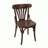 Emh Chaise bistrot Glasgow en bois d'orme finition Wengé – restaurant, café et brasserie - marron CHGLASGOWBOISMARRONW