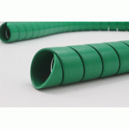 Gaine spiralée plate PVC verte - ép. 4 mm x L. 20 m - Référence APGTPV204050_0