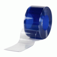 Lanière striée PVC souple transparent - largeur 200 mm - épaisseur 2 mm