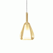 Ofelia S/11 Suspension Ambre Transparent - Verre Borosilicate E27, Câble 3M, Design Elégant Et Chaleureux Gea Luce - marron OFELIA S/11 - AMBRA TRAS