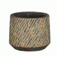 Pot rond Camino marron foncé Ø8 x H6,5cm