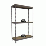 PROREGAL Étagère pour charges lourdes MID WOOD YETI THREE | HxLxP 150x150x75cm | Charge du compartiment 400kg | Gris - gris métal PR_RS140-24 PROREGAL Étagère pour charges lourdes MID WOOD YETI THREE | HxLxP 150x150x75cm | Charge du compartiment 400kg | Gris - gris métal PR_RS140-24