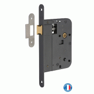 Serrure encastrable pour porte intérieure, axe 80mm, bouts ronds, noir - THIRARD - noir 3150260812503 Serrure encastrable pour porte intérieure, axe 80mm, bouts ronds, noir - THIRARD - noir 3150260812503