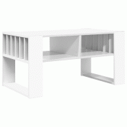 VidaXL Table basse Blanc 92 x 49,5 x 45 cm Bois d'ingénierie Modèle Orion Master Core - 8000108