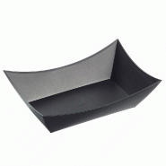 Barquette PP réemployable LOOP 22x14,5x6,5cm anthracite mat - par 60