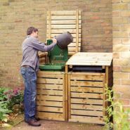 Cache-conteneurs et abris poubelle - serres et abris en bois traité - pour 1 bac standard_1