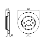 Disque de frein Bosch 0986478659 - boîte de 2 disques ventilés - avant - 4 trous - épaisseur 20 mm Disque de frein Bosch 0986478659 - boîte de 2 disques ventilés - avant - 4 trous - épaisseur 20 mm