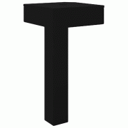 Helloshop26 - Lot de 2 pieds debout modernes design épuré polyvalents 57 x 57 x 100 mm en fer noir 02_0051987 - noir 3000237191950