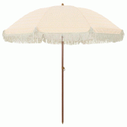 Helloshop26 - Parasol de plage moderne inclinable 205 x 205 x 210 cm pratique léger en polyester jaune 02_0058871 - jaune 3000240825439