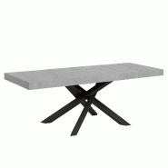 Itamoby Table Extensible 200/460X90 Cm Volantis Premium Pieds Ciment Anthracite - gris VE200PRVLP460-CM-AN