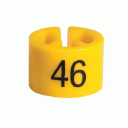 Marque taille T46 - Sachet de 50 - Jaune - Plastique