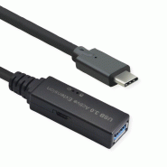 ROLINE Câble prolongateur USB 3.2 Gen 1 actif, Type A - C, noir, 5 m_0
