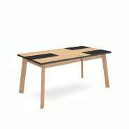SKRAUT HOME Table à manger, 170, Pour 8 personnes, Pieds en bois, Chêne et noir - beige Bois manufacturé 404_6