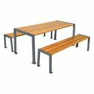 Table de pique-nique SILAOS acier et bois