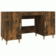 VidaXL Bureau Chêne fumé 140x50x75 cm Bois d'ingénierie Modèle Apex Prestige Plus - marron 817549