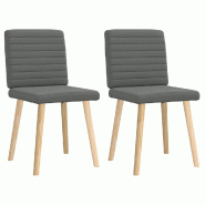 VidaXL Chaises à manger lot de 2 gris foncé tissu Modèle Orion Signature Plus - 4101175