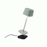 Lampe de table LED Zafferano Ofelia Pro Sage, rechargeable et dimmable - 2200-2700-3000K - autonomie maximale 9h - vert 8054040728488