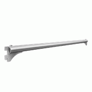 Barre penderie RUN - L1251,5xP304mm - à tube droit dia.28 mm - inox