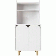 Buffet haut en aggloméré Parma blanc Hanah Home - blanc 8684284023737 Buffet haut en aggloméré Parma blanc Hanah Home - blanc 8684284023737