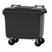 Collecteur à déchets avec couvercle rabattable et roues Ø200mm - Volumes et coloris variés_0