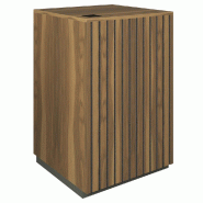 Comptoir Vertigo T03 avec tiroir MDF noir et olivier 60x60x93cm