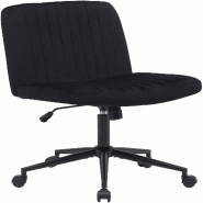 Décoshop26 - Chaise de bureau contemporaine surpiqûres verticale en velours noir réglable en hauteur et rotatif à 360 degrés 10_0007035 - noir 30 Décoshop26 - Chaise de bureau contemporaine surpiqûres verticale en velours noir réglable en hauteur et rotatif à 360 degrés 10_0007035 - noir 30