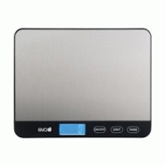 Eva balance de cuisine professionnelle inox 18/10 + LED 15 kg / 1 g - argenté Acier inoxydable 18/10 033470