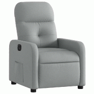 Fauteuil inclinable électrique Gris clair Tissu Modèle Xerviora - 8721012220065