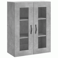 Helloshop26 - Armoire murale rangement design moderne 69,5 x 34 x 90 cm en bois d'ingénierie gris béton 02_0049296 - gris verre 3000235771239