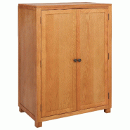 Helloshop26 - Armoire rectangulaire de rangement moderne avec grand espace de stockage salle à manger 80 x 50 x 115 cm en bois 02_0058224 - Bois mass