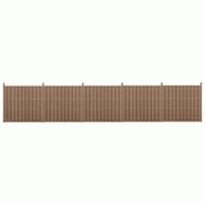 Helloshop26 - kit de 5 clôtures barrière brise vue brise vent bois composite (WPC) brun 185 x 932 cm 03_0006590 - 3001819582722 Helloshop26 - kit de 5 clôtures barrière brise vue brise vent bois composite (WPC) brun 185 x 932 cm 03_0006590 - 3001819582722