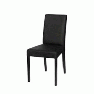 Homelys Matelpro - Chaise de salle à manger contemporaine en PU (lot de 2) Loana - Noir - noir 3665367181495