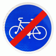 Panneau B40 - Fin de piste cyclable obligatoire - WP Signalisation - Haute durabilité Panneau B40 - Fin de piste cyclable obligatoire - WP Signalisation - Haute durabilité
