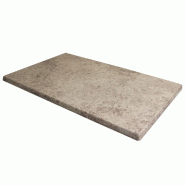Plateau rectangle de table extérieur Werzalit 110x70cm décor blanc fumé