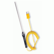 Sonde thermocouple type K à piquer 82 mm - connecteur 12 mm - -50°C à 250°C - longueur 1,4 m