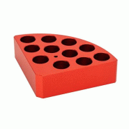 Support poly-block rouge, 11 trous, Ø12,5x20mm - Ref.: LBM010 Support poly-block rouge, 11 trous, Ø12,5x20mm - Ref.: LBM010