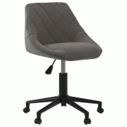VidaXL Chaise pivotante de salle à manger Gris foncé Velours Modèle Vega StudioDesk Signature - 3089033