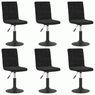 VidaXL Chaises pivotantes à manger lot de 6 noir velours Modèle Orion Logic Pro - 3089297
