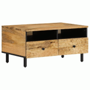 VidaXL Table basse 80x54x40 cm bois de manguier massif Modèle Prestige Pro - 356904