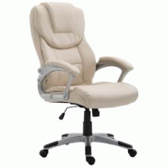 CLP Fauteuil de bureau XL Texas V2 Similicuir Crème - beige polyester 192105104 CLP Fauteuil de bureau XL Texas V2 Similicuir Crème - beige polyester 192105104