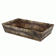 Corbeille rectangle carton Lame 33x20 - MARRON Corbeille rectangle carton Lame 33x20 - MARRON
