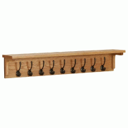 Décoshop26 - Porte-manteau mural 90x16x16 cm avec 9 crochets en bois de chêne massif DEC024239 - Bois massif 3001108369607 Décoshop26 - Porte-manteau mural 90x16x16 cm avec 9 crochets en bois de chêne massif DEC024239 - Bois massif 3001108369607